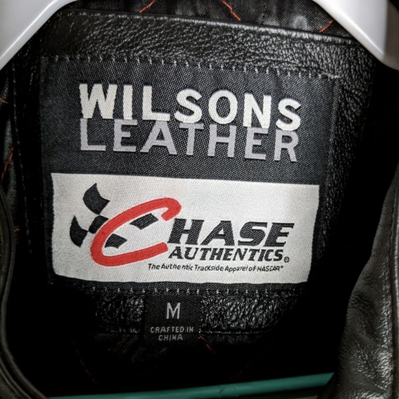 NASCAR Leather Jacket Mens M Tony Stewart Nextel Home Depot 2005 Patches Pocket - Picture 12 of 15